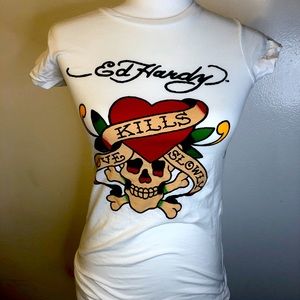 Ed Hardy woman’s Xs T Shirt
